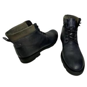 Base London Combat Boots Black Leather Size 42